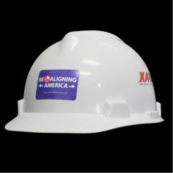 Realigning America Sticker on Hardhat